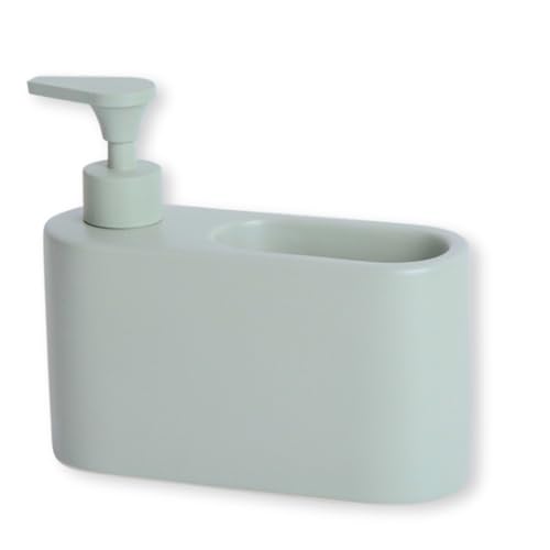 Kook Time Matt Salbeigrün Keramik Seifenspender - Ideal als Spülmittelspender für Küche, Spüli Spender und Soap Dispenser, 18 x 6 x 15.8 cm von KOOK TIME