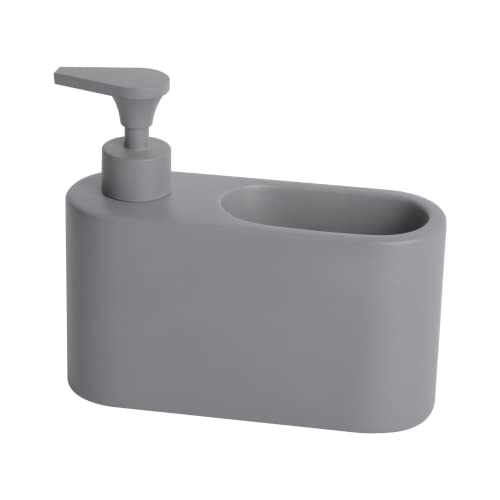 Kook Time Spülmittelspender für Küche, Matt Grau Keramik Seifenspender, Spüli Spender, Spülspender und Soap Dispenser, Ideal als Spülmittel Spender für Küche, 18 x 6 x 15.8 cm von KOOK TIME