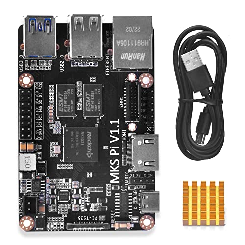 KOOKYE 3D Printer Parts MKS PI Board with Quad-core 64bits SOC onboard Runs Klipper & KlipperScreen for Voron VS Raspberry Pi RasPi RPI von KOOKYE