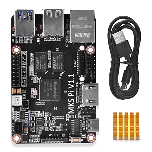 KOOKYE 3D Printer Parts MKS PI Board with Quad-core 64bits SOC onboard runs Klipper & KlipperScreen for Voron VS Raspberry Pi RasPi RPI von KOOKYE