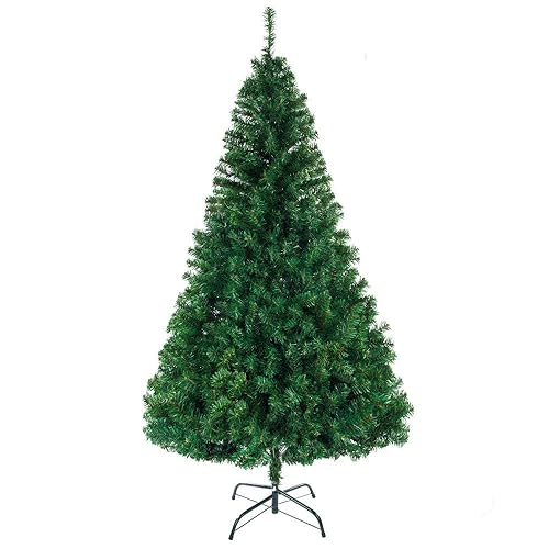 6FT Artificial Green Christmas Tree with 1050 Branches Tips, PVC Christmas Tree with Metal Stand Indoor Outdoor von KOOMAL