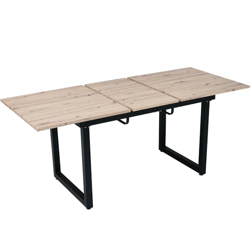 KOOMAL Expandable Dining Table, Industrial Rectangular Coffee Leisure Table, Space Saving Multifunctional Dining Table von KOOMAL