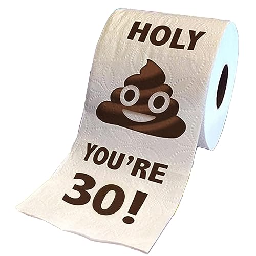 Lustige Toilettenpapierrolle, 30.-60. Happy Prank Toilettenpapier Geburtstagsgeschenke für Frauen Männer (30.) von KOOMAL