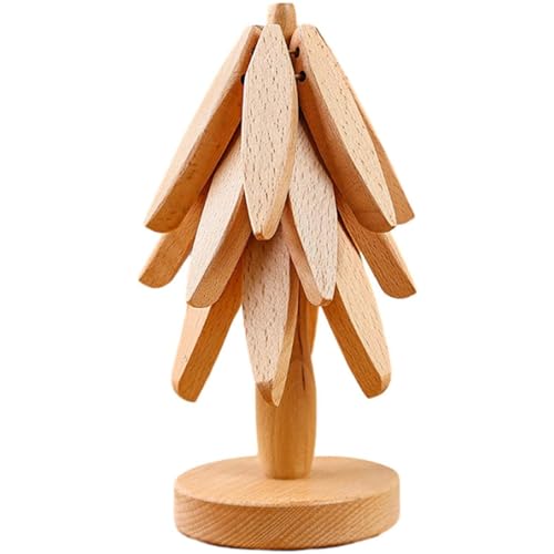 KOOMAL Untersetzer aus Holz, faltbar, hitzebeständig, Baumform, Untersetzer für heiße Gerichte, Topf, Schüssel, Teekanne, heiße Topflappen, platzsparend KOOMAL Untersetzer aus Holz, faltbar, hitzebeständig, Baumform, Untersetzer für heiße Gerichte, Topf, Schüssel, Teekanne, heiße Topflappen, platzsparend von KOOMAL