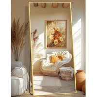 Koonmi Ganzkörperspiegel, rechteckig, große Größe 89 x 198 cm, geeignet für Schlafzimmer, Wohnzimmer und mehr, Gold Koonmi Ganzkörperspiegel, rechteckig, große Größe 89 x 198 cm, geeignet für Schlafzimmer, Wohnzimmer und mehr, Gold von KOONMI