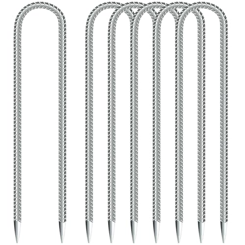 KOOOGEAR 6 Stück Bodenpfähle,Erdanker Bodenanker,30cm Lang U-Haken Zeltnägel Heringe,Zeltnägel Trampolin Haken für Die Sicherung Von Zaun,Trampolin,Camping Vordächern,Gartenpfähle (6 Stück Silber) KOOOGEAR 6 Stück Bodenpfähle,Erdanker Bodenanker,30cm Lang U-Haken Zeltnägel Heringe,Zeltnägel Trampolin Haken für Die Sicherung Von Zaun,Trampolin,Camping Vordächern,Gartenpfähle (6 Stück Silber) von KOOOGEAR