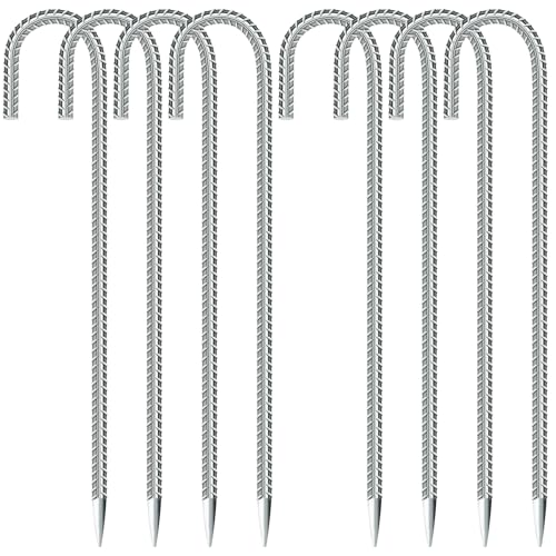 KOOOGEAR 8 Stück Bodenpfähle,Erdanker Bodenanker,30cm Lang J-Haken Zeltnägel Heringe,Zeltnägel Trampolin Haken für Die Sicherung Von Zaun,Zelten,Gartenpfähle,Trampolin,Camping Vordächern KOOOGEAR 8 Stück Bodenpfähle,Erdanker Bodenanker,30cm Lang J-Haken Zeltnägel Heringe,Zeltnägel Trampolin Haken für Die Sicherung Von Zaun,Zelten,Gartenpfähle,Trampolin,Camping Vordächern von KOOOGEAR