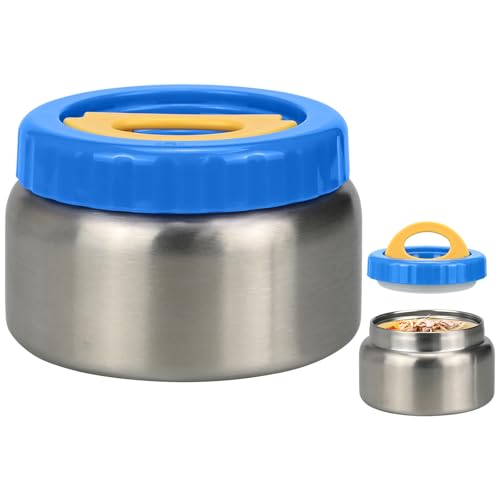 KOOOGEAR Thermobehälter für Essen 250ml/350ml Edelstahl Warmhaltebebehälter,Tragbarer Thermo Lunchbox,Thermobecher Essen Auslaufsicher,Thermo Lunchbox für Kinder,Erwachsene (Blau, 250ml) von KOOOGEAR