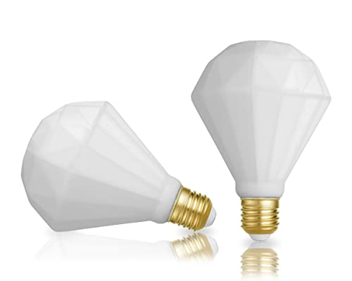KOOYWAN LED Filament Lamps Matt Weiß Serie-G95 Diamanttyp LED Glühbirne-8W 2500K 2stk von KOOYWAN