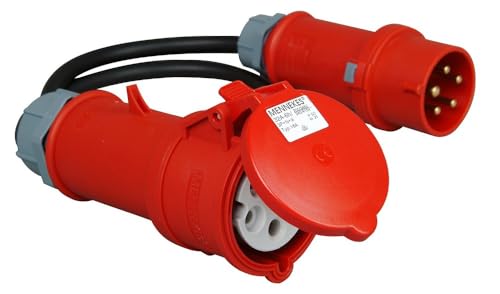 Kopp 147504007 CEE Adapterleitung, CEE Stecker 16 A/Kupplung 32 A von Kopp