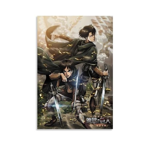KOPTEW Attack On Titan Poster Poster Dekorative Malerei Leinwand Wandkunst Wohnzimmer Poster Schlafzimmer Malerei,Wandkunst Bilddruck Moderne Familienzimmer Dekor 08x12inch(20x30cm) von KOPTEW