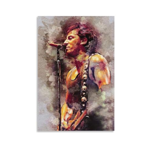 KOPTEW Bruce Springsteen Rock Singer () Poster Dekorative Malerei Leinwand Wandkunst Wohnzimmer Poster Schlafzimmer Malerei,Wandkunst Bilddruck Moderne Familienzimmer Dekor 08x12inch(20x30cm) von KOPTEW