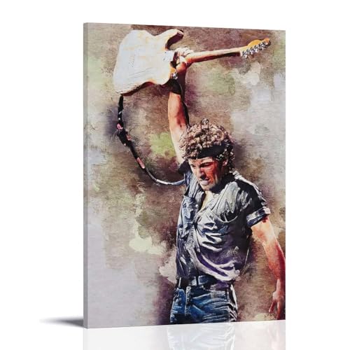 KOPTEW Bruce Springsteen Rock Singer Poster Dekorative Malerei Leinwand Wandkunst Wohnzimmer Poster Schlafzimmer Malerei,Wandkunst Bilddruck Moderne Familienzimmer Dekor 08x12inch(20x30cm) von KOPTEW