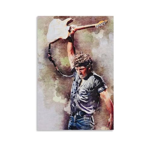 KOPTEW Bruce Springsteen Rock Singer Poster Dekorative Malerei Leinwand Wandkunst Wohnzimmer Poster Schlafzimmer Malerei,Wandkunst Bilddruck Moderne Familienzimmer Dekor 12x18inch(30x45cm) von KOPTEW