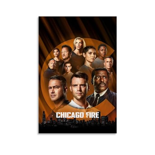 KOPTEW Chicago Fire Poster Dekorative Malerei Leinwand Wandkunst Wohnzimmer Poster Schlafzimmer Malerei,Wandkunst Bilddruck Moderne Familienzimmer Dekor 08x12inch(20x30cm) von KOPTEW