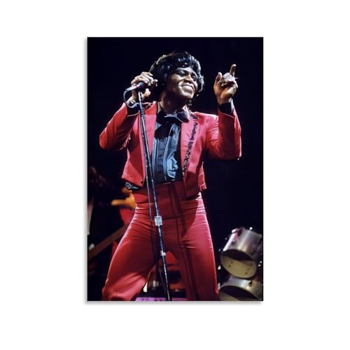 KOPTEW James Brown Rock Singer Poster Dekorative Malerei Leinwand Wandkunst Wohnzimmer Poster Schlafzimmer Malerei,Wandkunst Bilddruck Moderne Familienzimmer Dekor 24x36inch(60x90cm) von KOPTEW