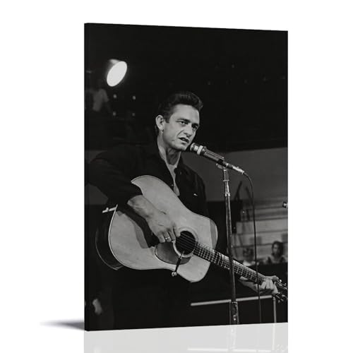 KOPTEW Johnny Cash Rock Singer Poster Dekorative Malerei Leinwand Wandkunst Wohnzimmer Poster Schlafzimmer Malerei,Wandkunst Bilddruck Moderne Familienzimmer Dekor 08x12inch(20x30cm) von KOPTEW