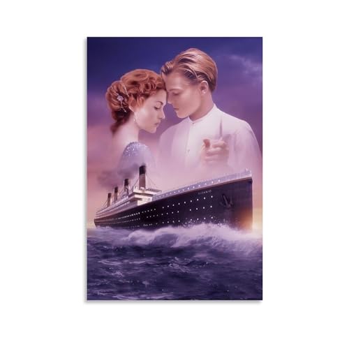 KOPTEW Romance Movies Titanic Art Poster Dekorative Malerei Leinwand Wandkunst Wohnzimmer Poster Schlafzimmer Malerei,Wandkunst Bilddruck Moderne Familienzimmer Dekor 12x18inch(30x45cm) von KOPTEW