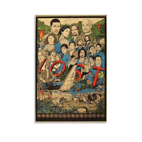 KOPTEW TV Series Lost Poster Poster Dekorative Malerei Leinwand Wandkunst Wohnzimmer Poster Schlafzimmer Malerei,Wandkunst Bilddruck Moderne Familienzimmer Dekor 12x18inch(30x45cm) von KOPTEW