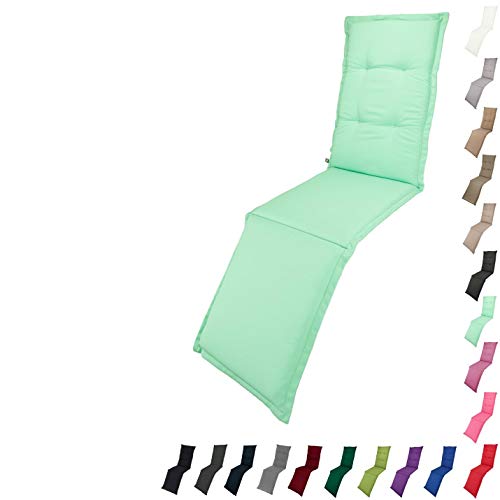 KOPU® Deckchair Auflage Prisma Aquamarine | Auflagen für Liegestuhl | Blau Garten Kissen 200 x 50 cm | 19 Einfache Farben | Robuster Schaumstoff für zusätzlichen Komfort von KOPU