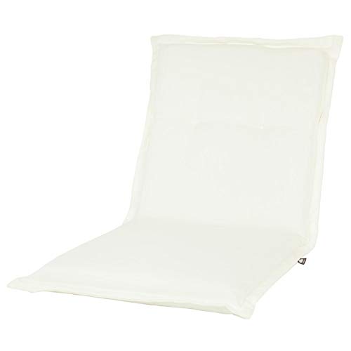 KOPU® Niedriglehner Auflage Prisma Ivory | Auflagen für Gartenstühle | Weiß Garten Kissen 100 x 50 cm | 19 Einfache Farben | Robuster Schaumstoff für zusätzlichen Komfort von KOPU