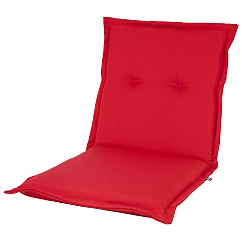 KOPU® Niedriglehner Auflage Prisma Red | Auflagen für Gartenstühle | Rot Garten Kissen 100 x 50 cm | 19 Einfache Farben | Robuster Schaumstoff für zusätzlichen Komfort von KOPU