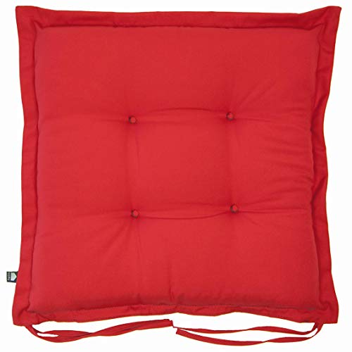 Kopu® Sitzkissen Prisma Rot | Sitzkissen für Gartenstühle | Dralon | Rot Sitzkissen 50 x 50 cm | 19 Farben | Robuster Schaumstoff für zusätzlichen Komfort | Kissen mit Teflon-Beschichtung von KOPU