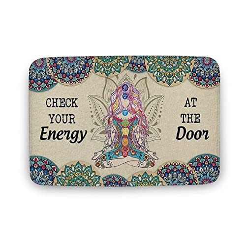 KOPUTE Yoga-Fußmatte, spirituelle Fußmatte für Yoga-Liebhaber, Hauseinweihungsgeschenke, Heimdekoration, Willkommensmatte, Innen-Fußmatte, Türmatte, 43 x 76 cm von KOPUTE