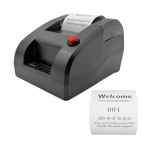 KOQICALL 57mm Quittung Ticket Thermodrucker Kann Drucken Text über PC 3-stellig Bearbeiten Nehmen Sie eine Nummer für Bank Restaurant Cafe Warteschlange von KOQICALL