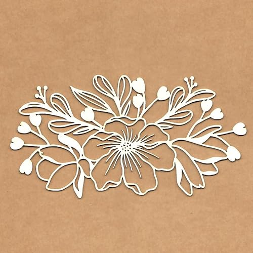 KORA projects - Chipboard - Botanischer Garten Blumen - Silhouette aus Presskarton für Scrapbooking und Basteln von KORA projects