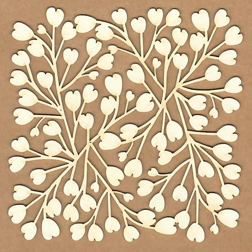 KORA projects - Chipboard - Tulpen-Hintergrund - Silhouette aus Presskarton für Scrapbooking und Bastelarbeiten von KORA projects
