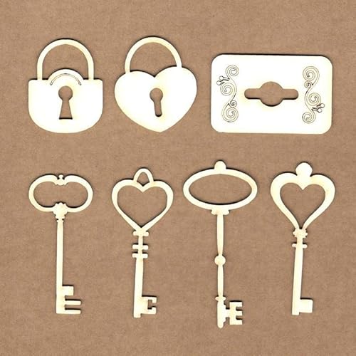 KORA projects - Stanzschablonen-Set aus Presskarton - Vintage Schlüssel von KORA projects