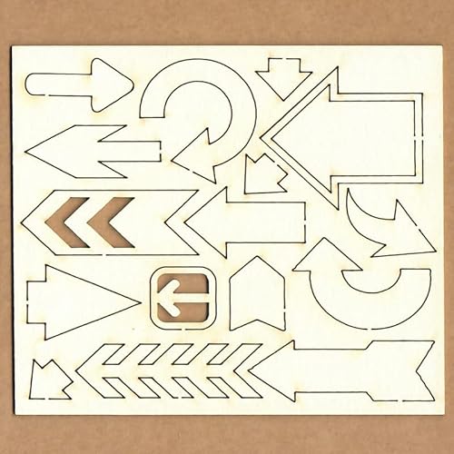 KORA projects - Stanzschablonen-Set aus gepresstem Karton - Pfeile von KORA projects