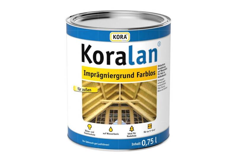 KORA Holzgrundierung KORALAN IMPRÄGNIERGRUND FARBLOS - 0.75 LTR von KORA