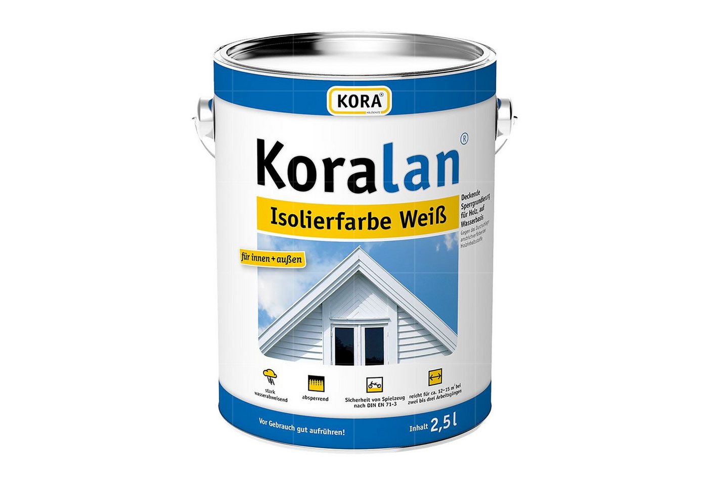 KORA Isoliergrundierung KORALAN ISOLIERFARBE WEISS - 2.5 LTR KORA Isoliergrundierung KORALAN ISOLIERFARBE WEISS - 2.5 LTR von KORA