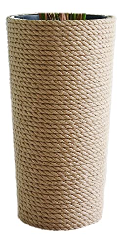 KORAD Pflanzentopf/Übertopf 22 hoch Stil Boho EKO Natural, geflochtene Juteschnur, Graskorb, Jute, Ethno von KORAD