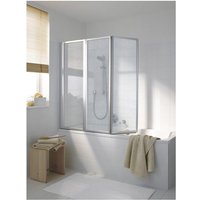 Faltwand TwiggyTop dftt 140 1390-1400x1400 silber matt Aquaperl transparent - Koralle von KORALLE