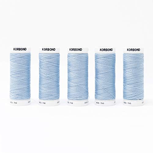 KORBOND 100 m Polyester Gewinde, Baby Blau von KORBOND