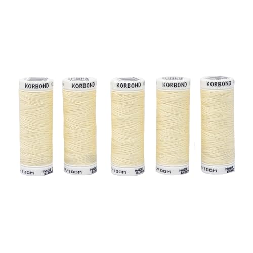 Korbond 100 m Polyester Gewinde, cremefarben von KORBOND
