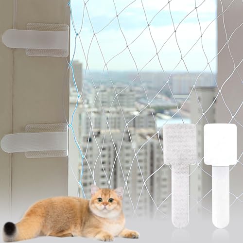 Outdoor Adhesive Hooks 50 Piece, Geeignet FÜR Katzennetz Balkon, Katzennetz FÜR Balkon Ohne Bohren, Katzennetz Ohne Bohren, Katzenschutznetz (Ohne Katze Netz) von KORERPALL