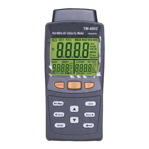 Hand-Anemometer, TM-4002 Heißdraht-Anemometer Luftdurchflussmesser mit Messbereich 0,01 – 40 m/s von KOROBIE