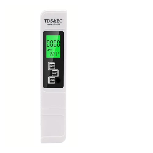 KOROBIE Water Quality Meter, 3In1 Digital TDS/EC Meter Tester Thermometer Stift Hochpräziser Wasserqualitätsanalysator for Wasser for Field and Lab(White) von KOROBIE