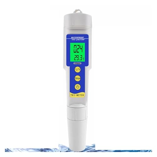 KOROBIE Water Quality Meter, Professionelles TDS PH EC Temp Meter PH Tester Wasserqualitätsprüfung Temperaturüberwachungsstift for Field and Lab von KOROBIE