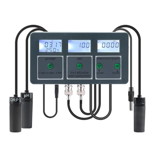 KOROBIE Water Quality Meter, Tuya WiFi 8 In 1 Wasserqualitätstester Messanalysator DIY Wasserqualitätsdetektor Wassermonitor for Field and Lab von KOROBIE