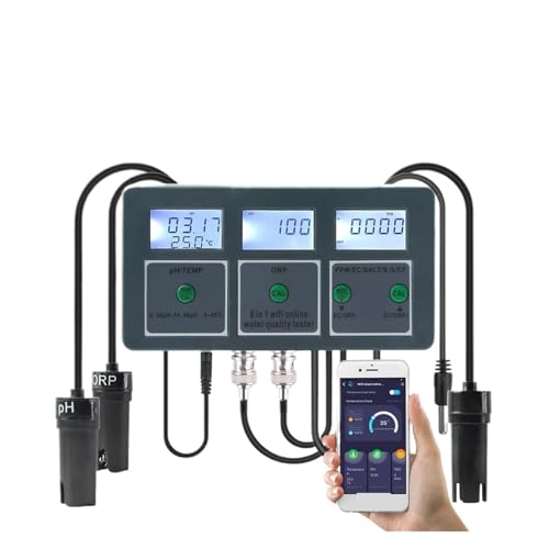KOROBIE Water Quality Meter, WiFi Tuya Smart PH ORP TDS EC Salt SG Temp CF Monitor Meter Online Wasser Qualität Tester Daten for Field and Lab KOROBIE Water Quality Meter, WiFi Tuya Smart PH ORP TDS EC Salt SG Temp CF Monitor Meter Online Wasser Qualität Tester Daten for Field and Lab von KOROBIE