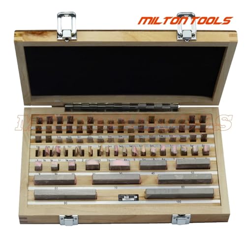Messklötze-Set, 1,005–100 Mm 0 Grade Block Gauge Inpsection Block 83 Stück/Set, 1 Grade 83 Stück Schwarze Gage Inspection Messwerkzeuge Holzbearbeitungswerkzeuge(83pcs 0Grade) von KOROBIE