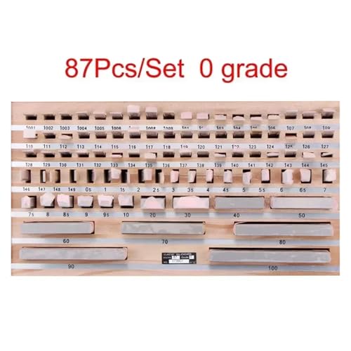 Messklötze-Set, 1 Prüfblockmessgerät Der Güteklasse 0, Prüfmessschieber, Messinstrumente Holzbearbeitungswerkzeuge(87pcs 0 grade) von KOROBIE