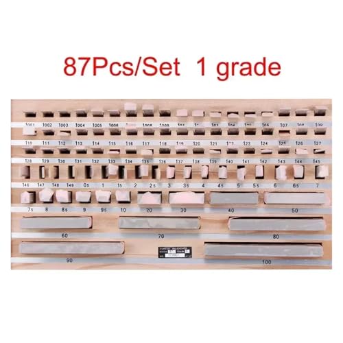 Messklötze-Set, 1 Prüfblockmessgerät Der Güteklasse 0, Prüfmessschieber, Messinstrumente Holzbearbeitungswerkzeuge(87pcs 1 grade) von KOROBIE
