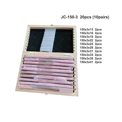 Messklötze-Set, 18 Stück/20 Stück Präzisionsparallel-Set 150 Mm/100 Mm Parallelblock-Set Parallel-Pad-Messblock CNC-Fräspads Holzbearbeitungswerkzeuge(150-3) von KOROBIE
