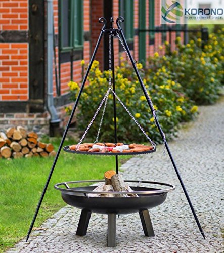 Korono 2 in 1 Schwenk Grill & Feuerschale Grill Rost 60 cm & Feuerschale 70 cm - Grillen & Chillen von KORONO